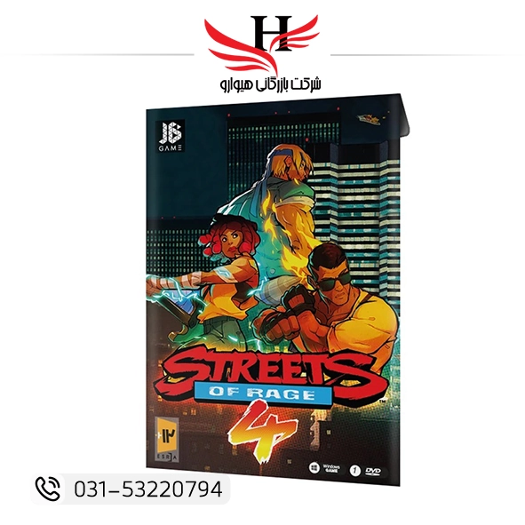 تصویر بازی گردو STREETS OF RAGE 4 نسخه PC روی یک DVD5؛ بازی اکشن مبارزه خیابانی با گرافیک HD مناسب کامپیوتر و عرضه عمده توسط هیوارو